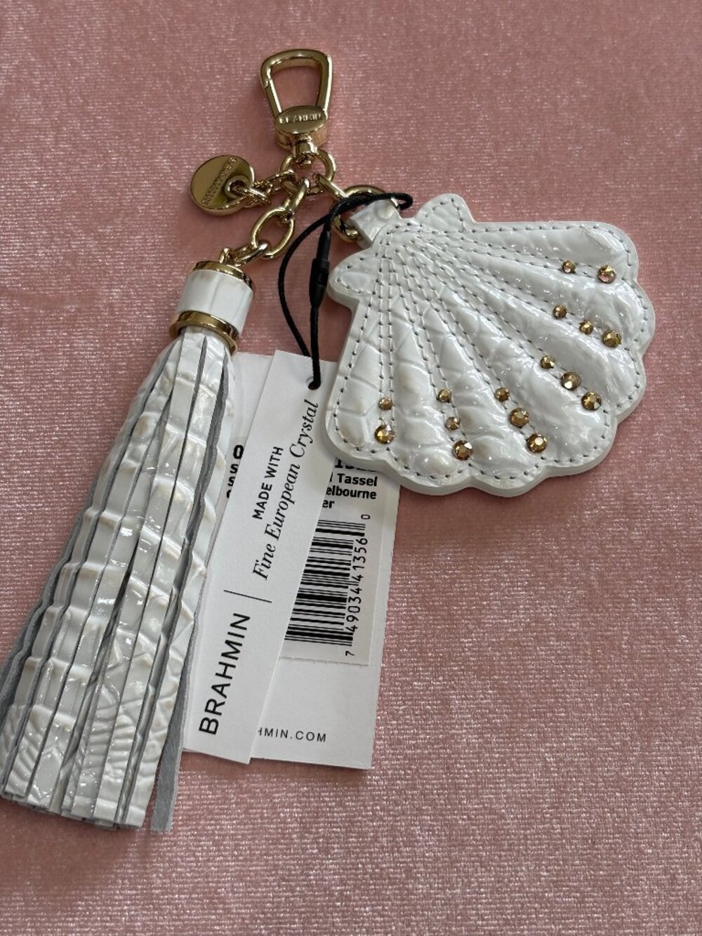 Brahmin Seashell Swarovski Crystals Tassel Sea Salt White Melbourne - Picture 4 of 4